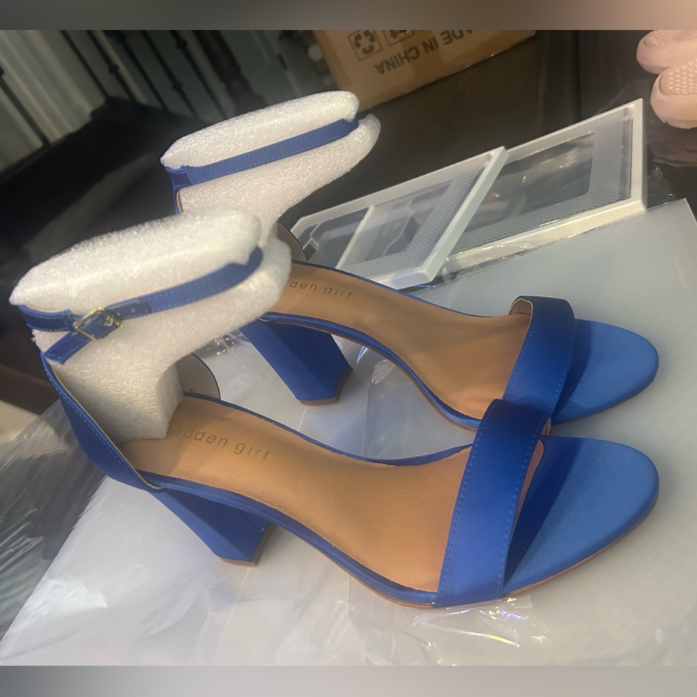 Madden Girl Blue Heeled Sandals